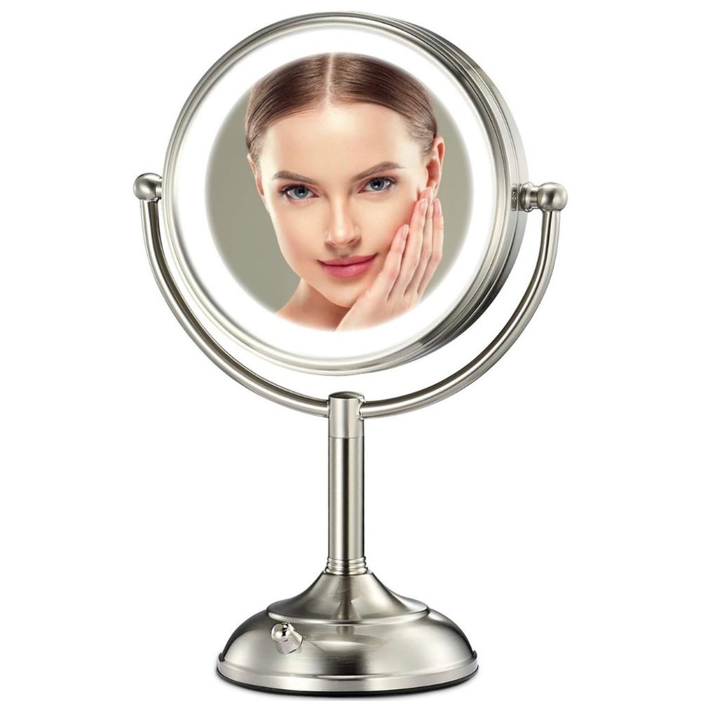 VESAUR Professional 8.5" Large Lighted Makeup Mirror Updated with 3 Color Lights